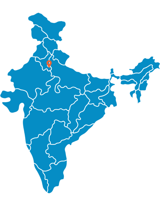 India Map showing packers and movers network across major cities